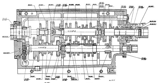 Коробка подач токарно-гвинторізного верстата CU-630 Коробка подач токарно-гвинторізного верстата CU-630